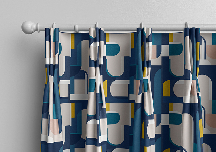 Archways, Navy - Made to Measure Curtains - Image 11